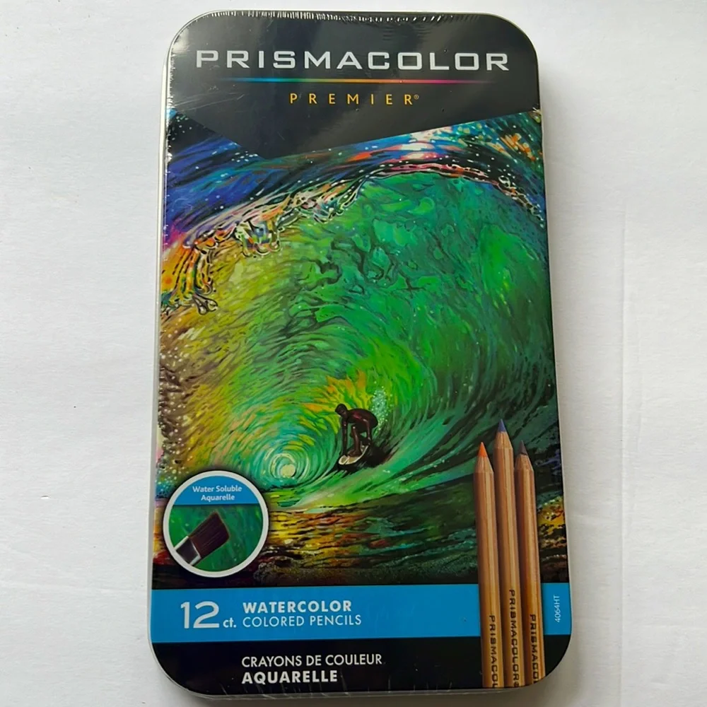 Prismacolor Premier Watercolor Pencil 12 ct. Colored Pencils with Tin NEW!!! - Picture 2 of 3